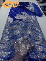 Tissu en dentelle africaine en velours de qualité supérieure avec perles et sequins de luxe pour vêtements de mariage sénégalais Inmyshop 2026