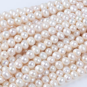 Perlas de Agua Dulce Naturales Hechas a Mano de 10-11 mm, Forma de Botón, Color Blanco, para Joyería DIY, Venta al por Mayor - Product Image 5