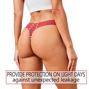 4 Schichten Calcinha Fio Dental Nahtlose auslaufs ichere Riemen für Frauen Menstruation mit niedriger Taille Nahtlose Unterwäsche Zeitraum Höschen - Product Image 5