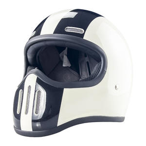 Casque intégral unisexe vintage pour moto, modèle Cruiser, avec petite coque en fibre de verre, neuf, idéal pour l'hiver - Product Image 1