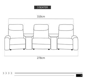 Fauteuils de cinéma maison en cuir électriques, design <span class=keywords><strong>2022</strong></span>, vente directe d'usine, fauteuil inclinable, canapé de cinéma maison - Product Image 6