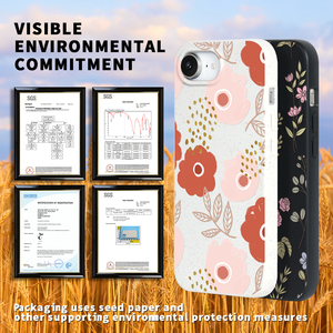 Funda de paja de trigo ecológica personalizada para iPhone 16E 16 Pro Max 15 14 17 funda de teléfono móvil ecológica biodegradable certificado - Product Image 3