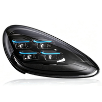 Feux de voiture pour Porsche Cayenne 2011-2018, ensemble de phares LED, mise à niveau du style le plus récent, projecteur en cristal, 4 lentilles, phare avant