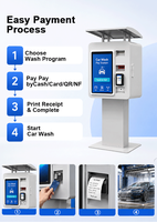 Station de paiement pour lavage auto en libre-service DK DK-D8910, kiosque 21,5 pouces, étanche, à poser au sol, avec lecture de code QR et acceptation de paiement en espèces pour station-service
