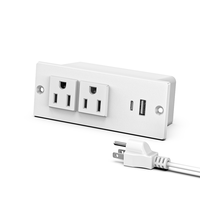 Multiprise encastrée de petite taille avec USB-C Port USB-A Meuble de bureau Station de charge cachée pour table d'appoint