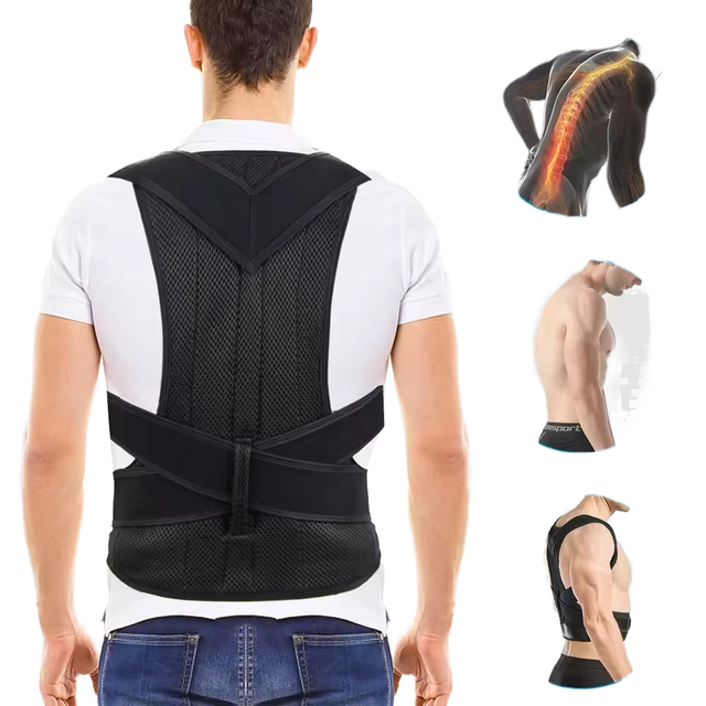 Adjustable Free Size Clavicle and Lumbar Support for Sciatica and Straight Back Posture Corrector