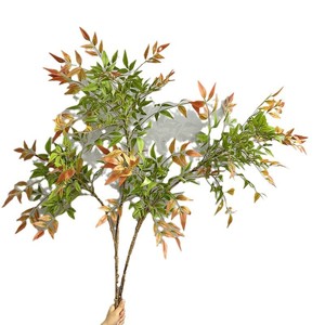 Bouquet de plantes décoratives Nandina pour la décoration de bureau, de jardin et de la maison, imitation fleurs artificielles, plantes artificielles - Product Image 5