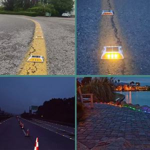 Reflector Solar LED para Carreteras, Resistente al Agua IP68, de Aluminio, Tipo Ojo de Gato, Marcador de Carreteras Intermitente con Energía Solar - Product Image 6