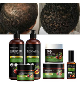 Fourniture d'usine Huile de Batana Kit de revitalisant nourrissant biologique Repousse Anti-chute de cheveux Shampooing pour cheveux noirs pour la croissance des cheveux - Product Image 1