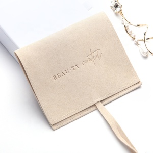 Sacs à bijoux en microfibre tendance <span class=keywords><strong>2026</strong></span>, sacs à bijoux en velours, pochette pour anneaux, bracelets, colliers, emballage, pochette avec logo - Product Image 2