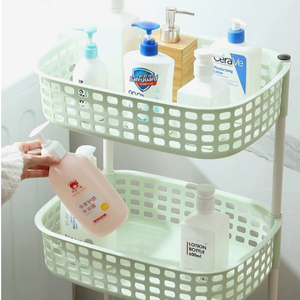 Nouveau Panier à <span class=keywords><strong>Linge</strong></span> Roulant Pliable, Organisateur en Plastique 2/3 Niveaux pour Salle de Bain et Vêtements Sales - Product Image 4