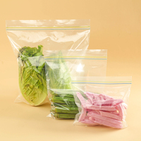 Sacs de congélation à double fermeture éclair, durables, étanches, réutilisables, avec logo personnalisé imprimé, pour le stockage des aliments