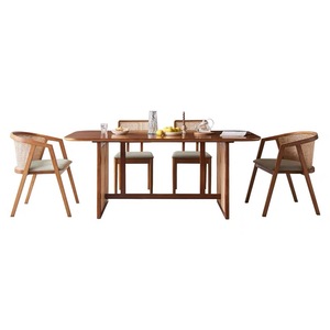 Chaise de salle à manger moderne <span class=keywords><strong>en</strong></span> bois massif nordique avec un design <span class=keywords><strong>en</strong></span> <span class=keywords><strong>rotin</strong></span> tressé pour une utilisation <span class=keywords><strong>en</strong></span> extérieur et dans le <span class=keywords><strong>salon</strong></span> - Product Image 6