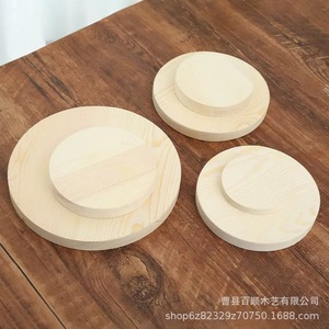 Planche ronde en bois de pin pour artisanat DIY, peinture, sculpture, base de dessous-de-verre, support décoratif, matériau en bois naturel, style fait main - Product Image 4
