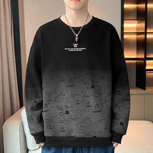 Camisetas de manga larga 2025 para hombre, suéter holgado de primavera y otoño, estilo informal, cuello redondo, ropa informal para hombre, camiseta interior - Product Image 3