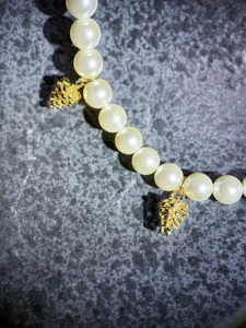 Nuovo Collare per Animali Domestici Moderno ed Elegante con Perle e Ciondolo Placcato in Rame e Oro K - Product Image 4