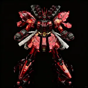 En stock RG 1/144 Sazabi Kit de montage de modèle en plastique transparent avec placage mécanique, figurine articulée avec emballage d'origine - Product Image 4