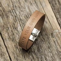 Bracelet en cuir pour homme en acier inoxydable, cordon en cuir multicolore, boucle magnétique, bracelet en cuir de vache, tout respirant