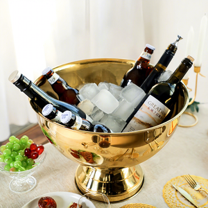 Ristorante secchiello per il ghiaccio vasche per bevande in acciaio inossidabile per Catering secchiello per <span class=keywords><strong>vino</strong></span> ciotola per il ghiaccio secchiello per Champagne ciotola per Champagne per ghiaccio - Product Image 1