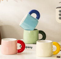 Mug en céramique de haute qualité, impression par sublimation, forme personnalisée bicolore, thème café japonais, pour la Saint-Valentin