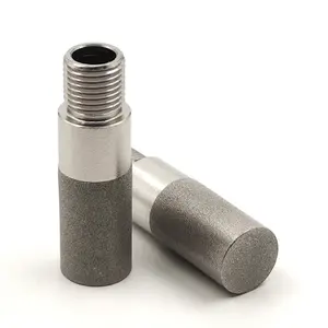 5 micron porous metal gas liquid filter mesh M10*1 external thread stainless steel powder sintered filter