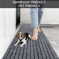 Karpet Keset Pintu Ukuran Khusus Bahan Polyester Alas TPR Anti Selip Tahan Air Keset Pintu Luar Ruangan Ramah Hewan Peliharaan Grosir OEM