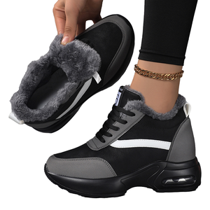Women's Autumn Running <b>Shoes</b> Minimal Walk Jogging Sneakers PU Leather Athletic Air Cushion Light Weight <b>Height</b> <b>Increasing</b> - Product Image 1