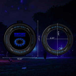 Anneau lumineux disques volants pour anneau LED plastique main lancer <span class=keywords><strong>Boomerang</strong></span> jouet pour extérieur parent-enfant sport vide anneau coeur - Product Image 2