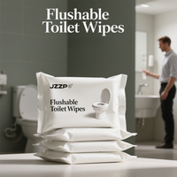 Papier toilette de marque JZZP en gros, doux, respectueux de la peau, biodégradable, en pâte de bois, lingettes humides ménagères, tailles personnalisables