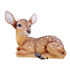 逼真的小鹿小鹿花园动物装饰品树脂/户外雕像