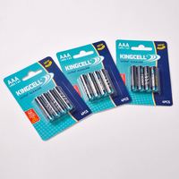 Pila Alcalina AAA KINGCELL LR03 1.5V Serie Ultra+ con 10 Años de Duración para Electrodomésticos