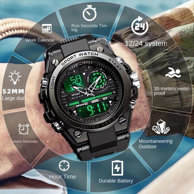 Fashion Style Led Waterproof Digital Mens Watches Led Wholesale Factory Wristwatch Sports Watch for Men