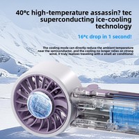 Nouveau ventilateur portable haute vitesse à refroidissement semi-conducteur transfrontalier, rechargeable par USB, pliable, avec clip pour parapluie, mini