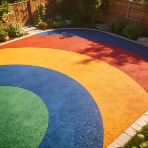 Granulés EPDM de couleur personnalisée pour les allées de jardin, revêtement de sol écologique résistant aux intempéries, décoration de surface de patio résidentiel - Product Image 1