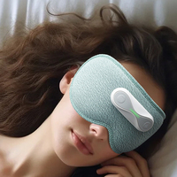 Rechargeable USB Warm Eye Compress Mask 3D Protoured Vibration Heated Massage Eye Mask for Relief Eye Strain Puffy Blocking