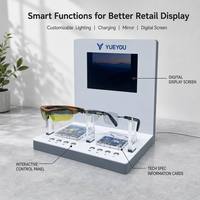 Support d'affichage interactif intelligent pour lunettes, écran numérique intégré, acrylique transparent, léger, écologique, pour comptoir de bureau