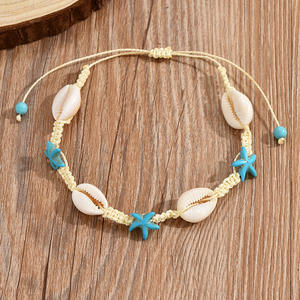2025 Nueva alta calidad delicado lindo venta al por mayor moda hecha a mano Puka mar Shell collar verano playa Shell cuentas gargantilla pulsera - Product Image 5