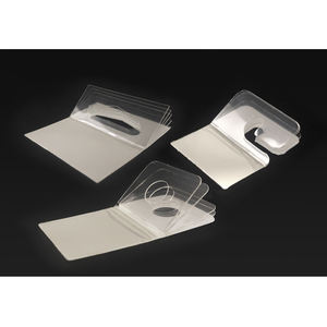 Pestañas colgantes de gancho en J de plástico transparente autoadhesivas para exhibición de productos al por menor - Product Image 2