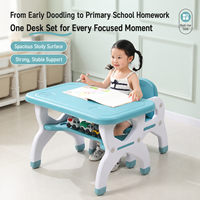 Ensemble table et chaises en plastique pour enfants, bureau d'étude pour tout-petits, table d'activités pour enfants, table de jeu pour dessiner, lire, maternelle, usage domestique