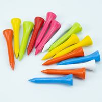 Tees de golf en plastique haute résistance, multi-tailles, durables et incassables, avec logo personnalisé, accessoires d'entraînement de golf OEM/ODM