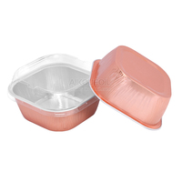 230ml recyclable personnalisé PET carré plateau en aluminium cuisson tasse et assiette conteneur alimentaire conteneurs d'aluminium produit OEM