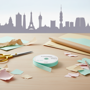 ริบบิ้นผ้า ILAN Cinta De Correa ขนาด 2.5 ซม. ยาว 46 ม. ลายมาดริด ปารีส ลอนดอน โตเกียว มิลาน - Product Image 3