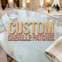 Écussons brodés personnalisés, designs de logos 3D, écussons en chenille, badges lettres thermocollants, écussons en chenille pour vêtements, chapeaux, sacs