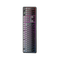 Clavier de bureau AULA F108 Pro mécanique 108 touches personnalisable, échange à chaud, RGB, filaire/USB/BT/sans fil 2.4G, connexion trois modes