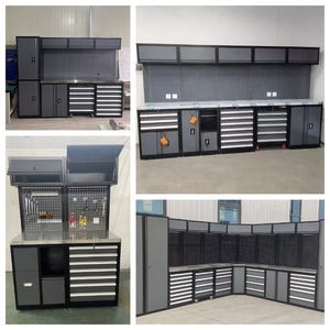 Armoire à outils modulaire et établi, système de rangement d'outils d'atelier, coffre à outils en acier pour réparation automobile, poste de travail de garage - Product Image 6