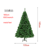 Sapin de Noël en PVC écologique de 180 cm, 610 branches, décoration haut de gamme pour la maison, le jardin, les fêtes, les hôtels, les écoles, accessoires de Noël