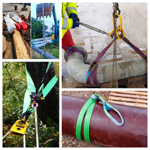 持ち上がることのためのポリエステル管の持ち上がるウェビングのスリングのカスタマイズされた長さ - Product Image 6