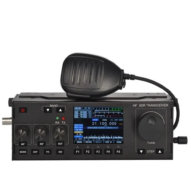 15W Recent RS-918 SSB VHF SDR HAM Transceiver Receiver Shortwave Built-in 2000-2500mAh Battery IP67 Waterproof Black 1000