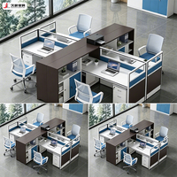 Bureau de travail modulaire haut de gamme JIUSHUN pour personnel, mobilier de bureau, poste de travail individuel