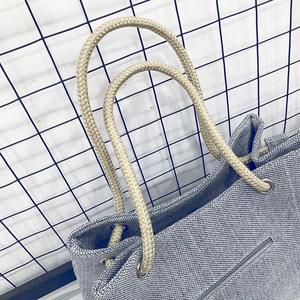 <span class=keywords><strong>2022</strong></span> le più nuove borse tote borsa tote in tela di grande capacità borsa Tote in corda di canapa Casual all'aperto con cerniera per le donne - Product Image 4